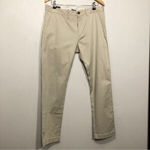 J.Crew Pants Men 33 30 Tan Stone Slim Fit Flex Chinos Flat Front New Preppy